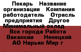 Пекарь › Название организации ­ Компания-работодатель › Отрасль предприятия ­ Другое › Минимальный оклад ­ 1 - Все города Работа » Вакансии   . Ненецкий АО,Нарьян-Мар г.